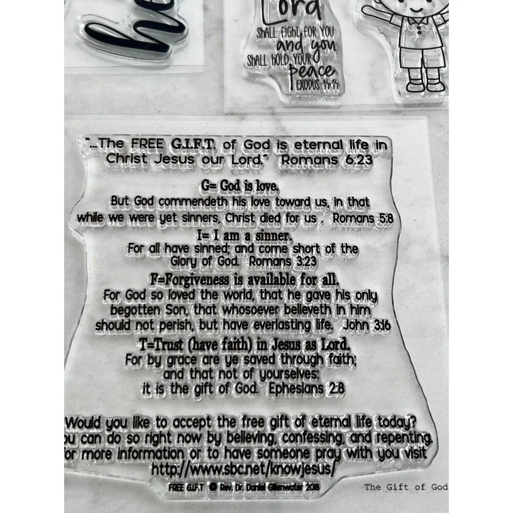 (Set Of 4) Christian Clear Stamp Bundle For Scrapbooking & Card Making